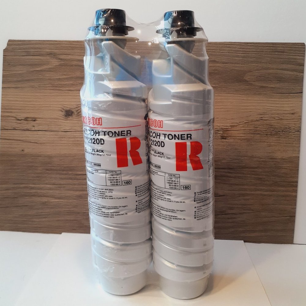 Ricoh 885288 Black Toner Cartridge Type 2120D New, Set of 2